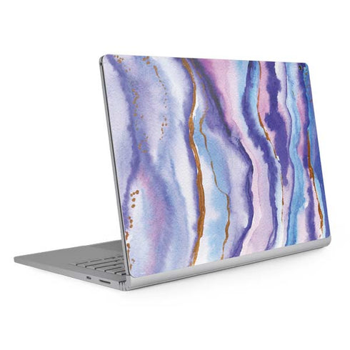 Blue Violet Watercolor Geode Surface Book 2 15in Skin
